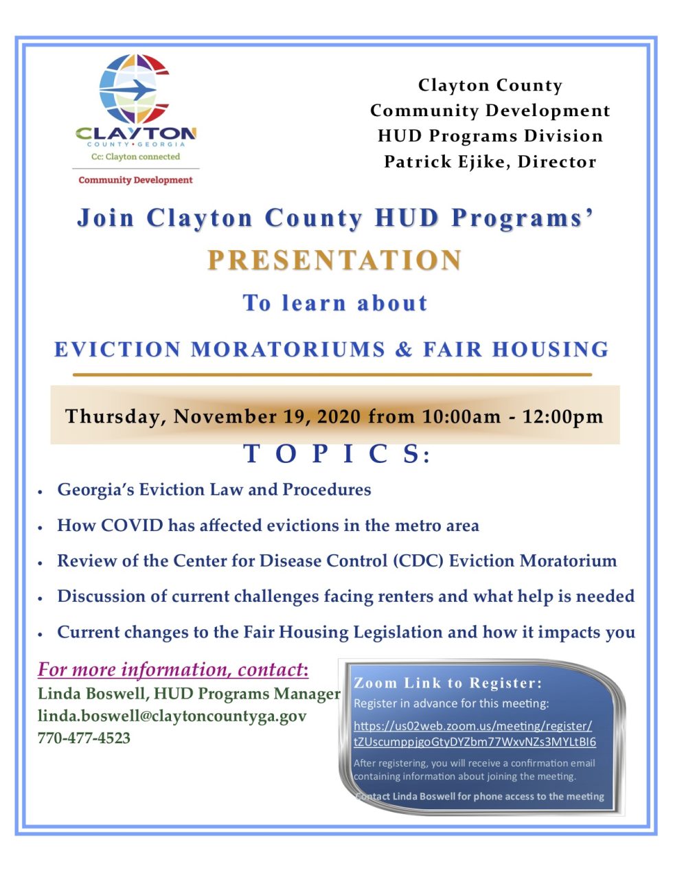 Eviction Moratorium Presentation Clayton County,