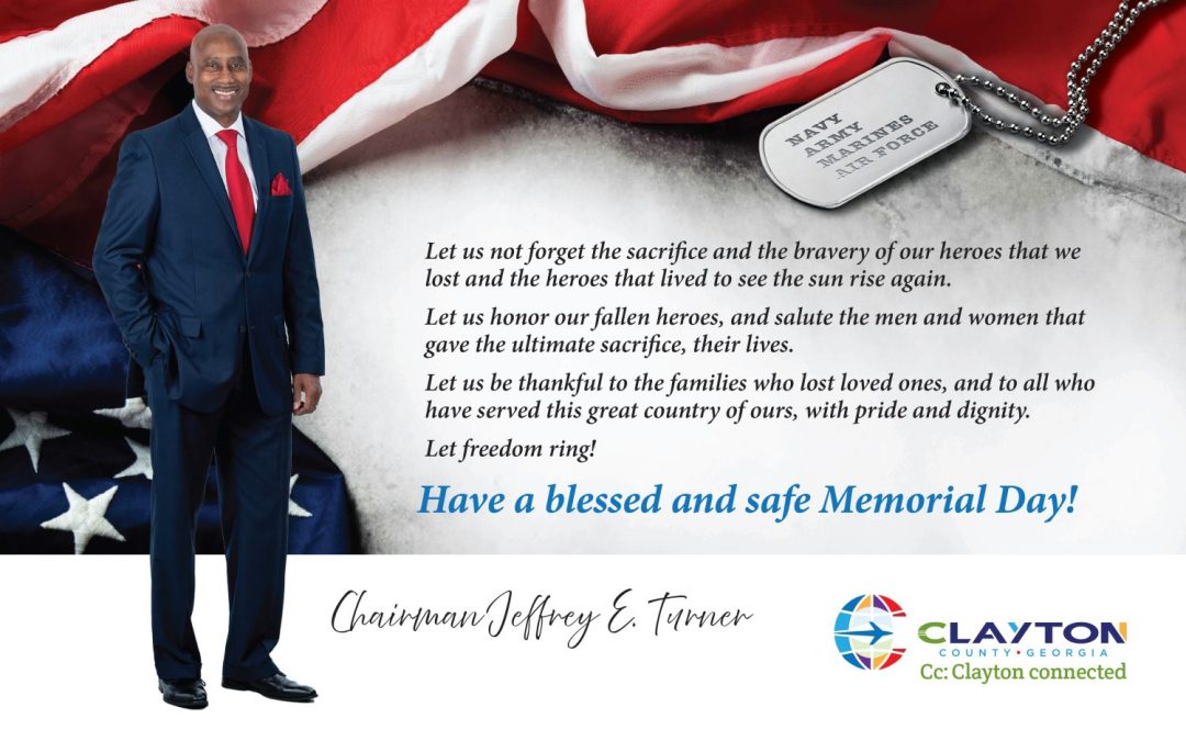 MEMORIAL DAY MESSAGE from CHAIRMAN TURNER MAY 2024