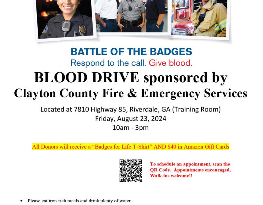Clayton County Fire & Emergency Services Blood Drive