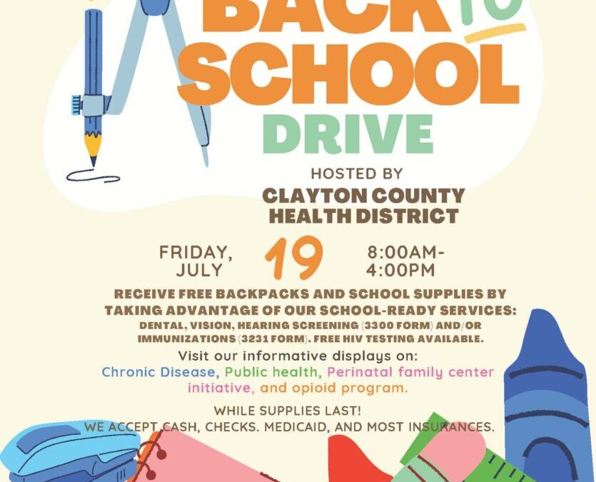 Back To School Drive Hosted by Clayton County Health District