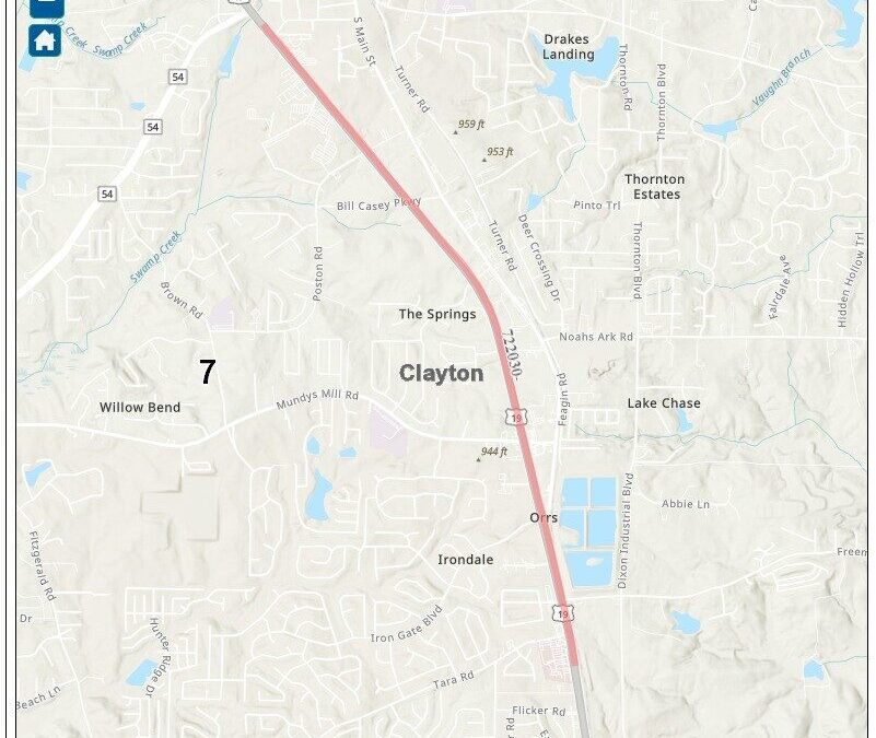 Clayton County Friday, Sunday Night Lane Closures on SR 3/Tara Blvd for Resurfacing